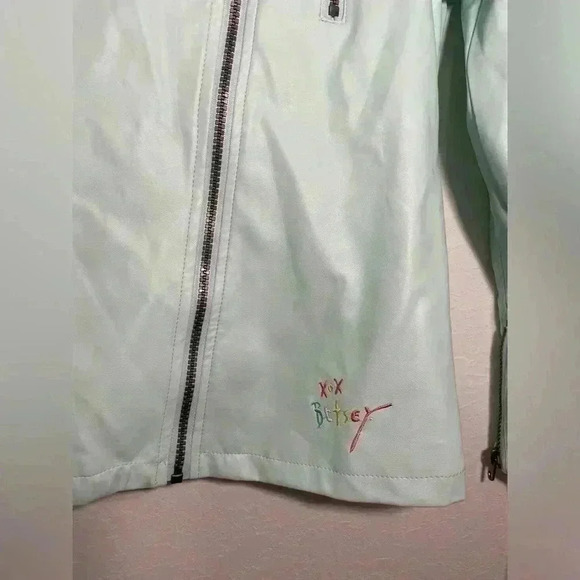 Betsey Johnson Girls Betsey Johnson Faux Leather Blue Jacket Nwt Sz 14 - Picture 6 of 10